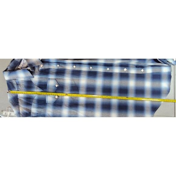 Rockmount Ranchwear Mens XL Plaid Square Pearl Snap Western Shirt - Picture 10 of 12